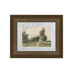 Provence Landscape Framed Antique Art, 10 X 8 in. featuring a rustic country pathway with trees under a cloudy sky, perfect decor for dining and kitchen spaces from Knotty and Board. Every Room Needs A Little Knotty and Board. 1