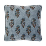 Block Print Vel Mughal Flower Pillow, 20 in. 1