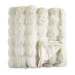 Fur Throw, Bubble Faux, Ivory, 50 X 60 in. 1