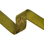 Wired 2.5 in. Heritage Velvet Ribbon, Moss, 10 yd. 2