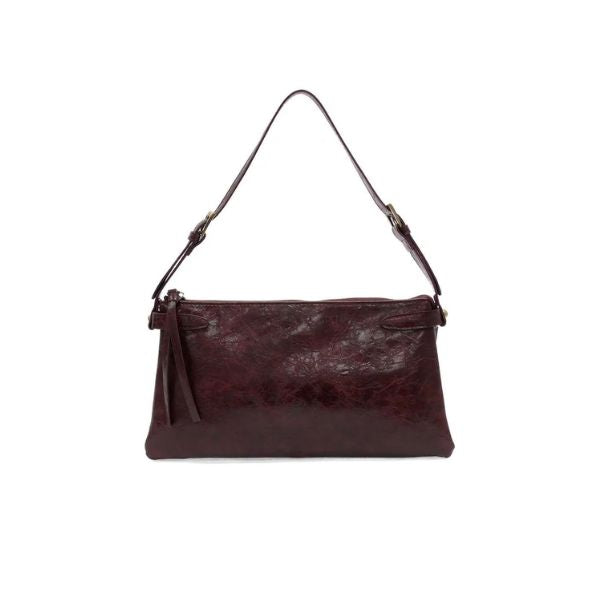 Eve Trapeze Shoulder Bag, Wine