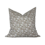 Meridan Floral Lumbar Pillow, Olive and Brown, 20 X 20 featuring a subtle floral pattern in earthy tones, perfect for adding cozy decor to any living space. Every Room Needs A Little Knotty and Board. 1