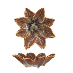 Stoneware Flower Dish, 5