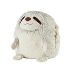 Supersized Hand Warmie, Sloth soft plush in neutral tones, perfect for cozy home decor or as a funny gift from Knotty and Board, adding charm to any room. 1