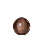Round translucent brown glass vase with a smooth finish, styled as Everlasting Candle Neva Vase, Prairie Dust, perfect for decor or gifts from Knotty and Board. 1