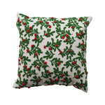 Embroidered Mistletoe Pattern Pillow, 16