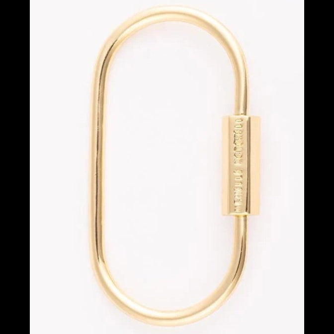 Minimalist gold-tone Charm Bar Charm Bag Carabiner 18k Plated 2