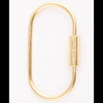 Minimalist gold-tone Charm Bar Charm Bag Carabiner 18k Plated 2