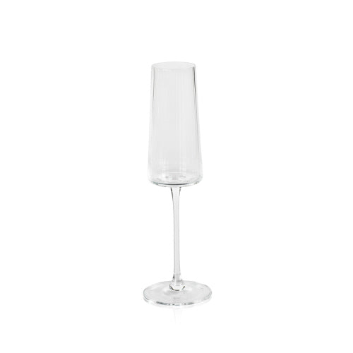 Bandol Fluted Textured Champagne Flute, 10 in., clear glass with a subtle textured design, perfect for elegant dining, entertaining, or as a unique gift from Knotty and Board.