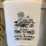 Tea Towel, Panic Cleaned 1