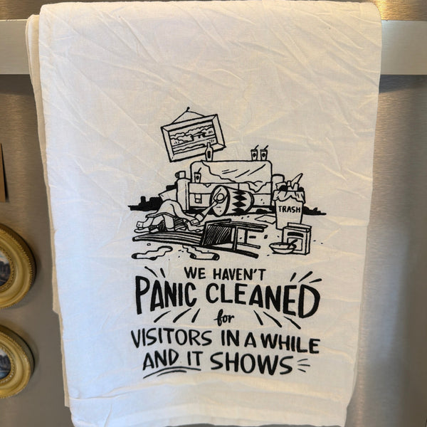 Tea Towel, Panic Cleaned