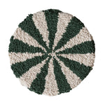 Cotton Tufted Candy Striped Trivet, Green, 8