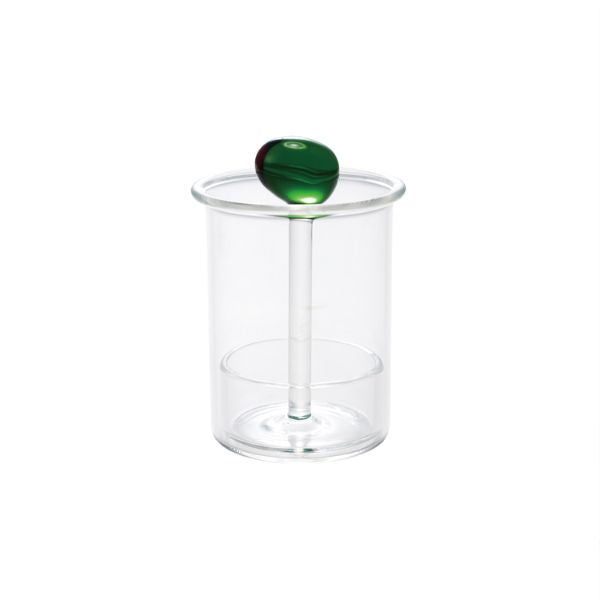 Glass Olive Toothpick Holder, 4 in