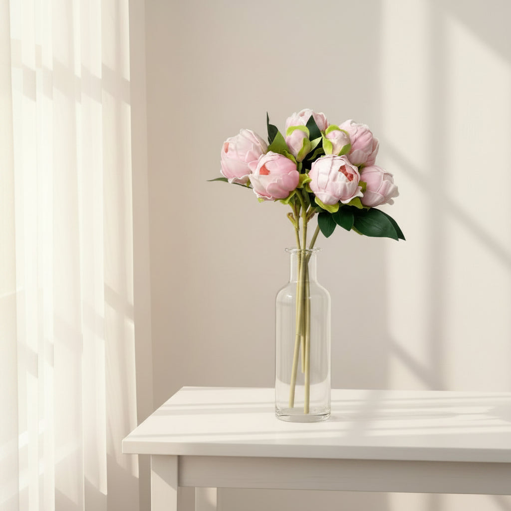 Peony Bundle, 10.5 in., Soft Pink