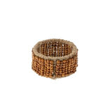 Soledad Beaded Napkin Ring, Natural, featuring handwoven natural beads and jute twine, perfect for adding rustic charm to dining decor from Knotty and Board. Every Room Needs A Little Knotty and Board. 1