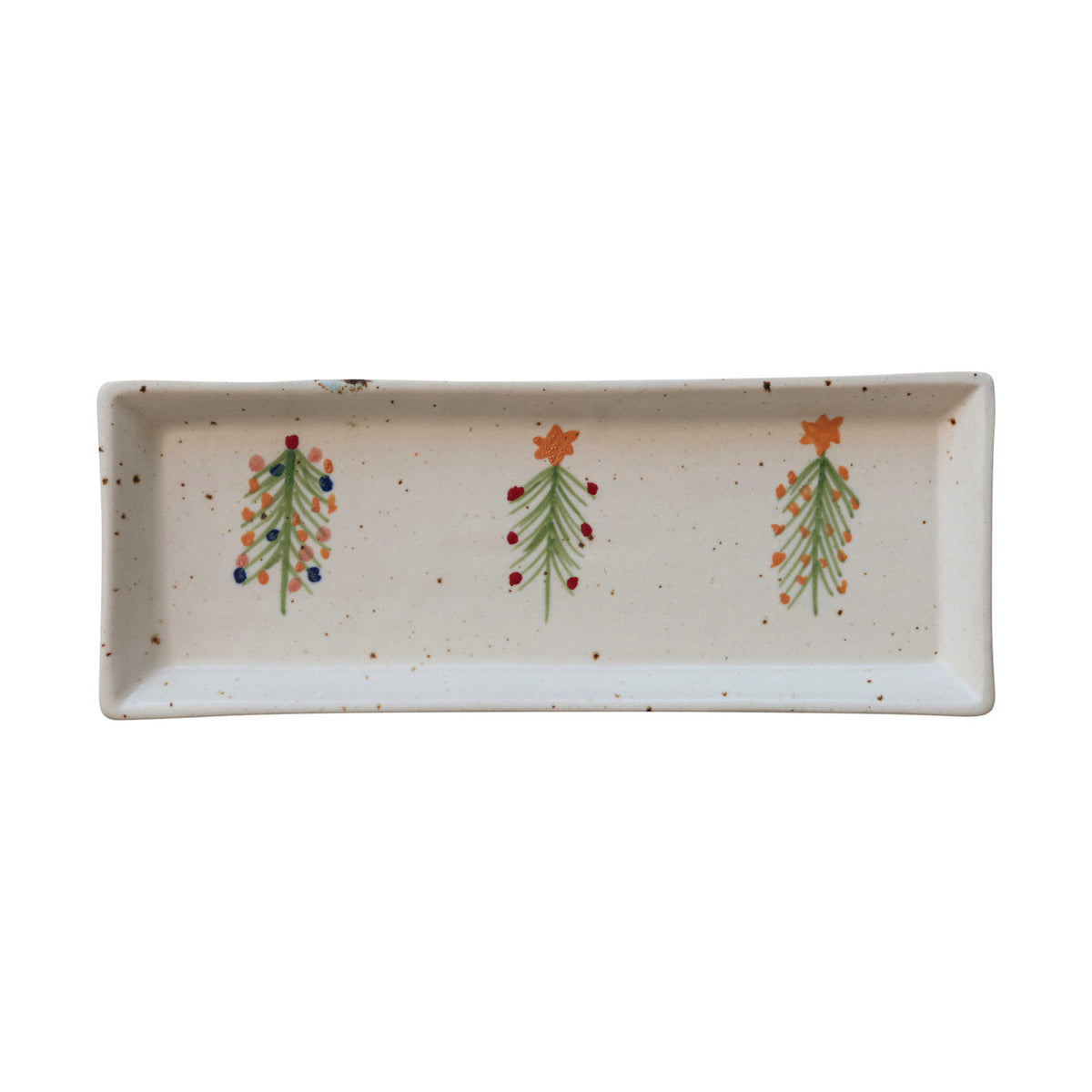 Christmas Tree Ceramic Serving Platter, 12-Inch
