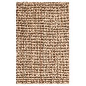 Chunky Loop Rug, 2 X 3, Natural displayed on a white background, highlighting its textured, woven natural fiber design, perfect for adding cozy decor to any room.