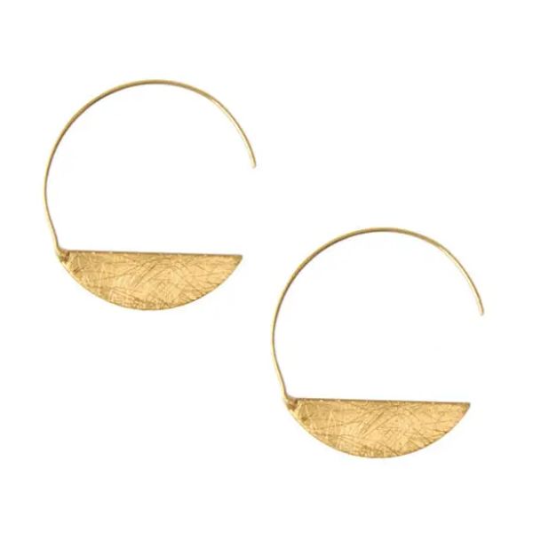 Threader Moon Earring, Gold