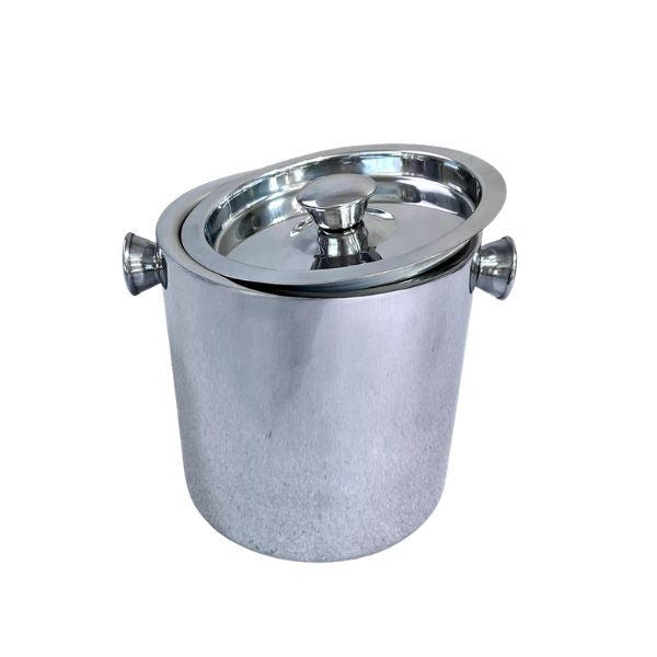 Polished Stainless Steel Ice Bucket with Lid, 7.5 in.