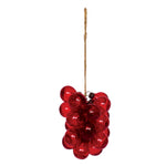 Glass Ball Cluster Ornament, Red, 5