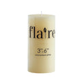 Unscented Pillar Candle, 3x6" with a smooth creamy finish, perfect for adding elegant decor to any room, an ideal gift from Knotty and Board for home and entertaining.