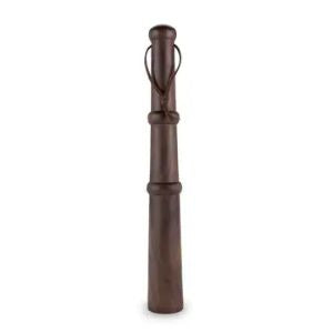 12" Acacia Wood Muddler w/ Hanging Strap in rich dark wood, ideal for kitchen and entertaining, a rustic decor piece from Knotty and Board, perfect gift for cocktail lovers.