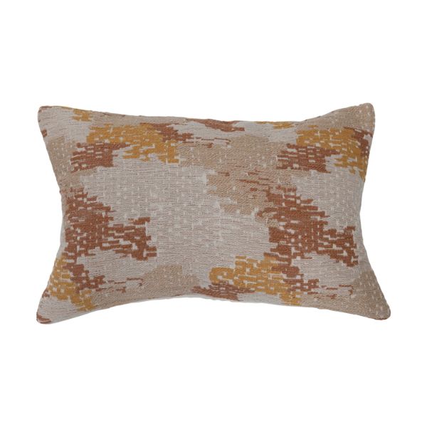 Woven Cotton Blend Jacquard Lumbar Pillow, 24 X 16 in.