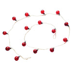 Glass Ball Ornament Garland, Red, 72