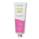 Tube of Hand Creme, Hot Girl Shit, Sea Salt Citrus and Neroli with white and pink packaging and gold text, a curated gift from Knotty and Board for fun and moisturizing hand care. 1