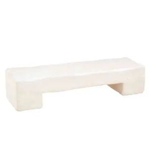 Paper Mache Riser, Large in a smooth white finish, perfect for elevating kitchen or dining decor, candles, and gifts in any room from Knotty and Board.