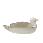 Stoneware Bird Shaped Dish, White with a smooth glazed finish, ideal for kitchen decor, dining, or gifts, available exclusively at Knotty and Board, Every Room Needs A Little Knotty and Board. 1