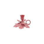 Metal Poinsettia Shaped Taper Holder, 5 X 3