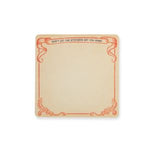 Square small notepad with vintage red decorative border and the phrase Don't Let the B*stards Get You Down Small Notepad printed at the top, ideal for Knotty and Board decor and gifts. 1