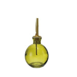 Glass Bitters Bottle with Gold Metal Stopper, Olive, 4 oz. 1