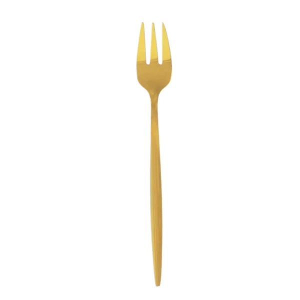Gold Cocktail Fork, 5 in., sleek and elegant gold-toned fork perfect for cocktail parties and entertaining, adding a stylish touch to your kitchen and dining decor.