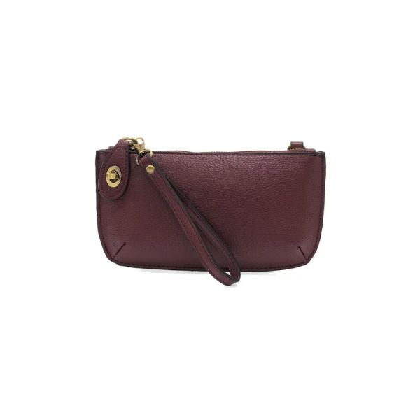 Mini Crossbody Wristlet Clutch, Deep Crimson