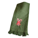 Candy Cane Kitchen Towel, Green, 20 X 28 in. 1