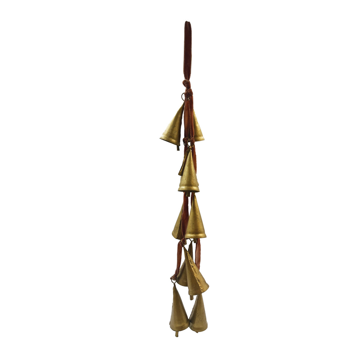Velvet Ribbon Door Hanger with Bells, 16-Inch Christmas Decor