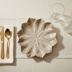 Round Stoneware Flower Plate, 10