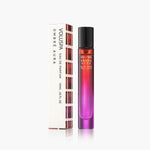 Voluspa, Eau De Parfum, 10 ml, Ombré Aura in a sleek ombré purple and red glass bottle with black cap, standing next to its white packaging box, perfect for gifts and decor at Knotty and Board. 1
