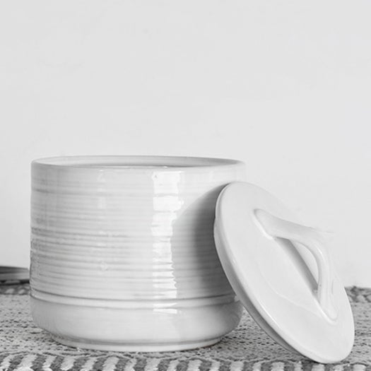 Canister w/ Lid, White, 6