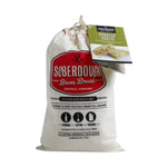 Bag of Soberdough Brew Bread, Roasted Garlic artisan gluten-free bread mix with printed instructions and rustic drawstring packaging ideal for kitchen gifts and entertaining. 1