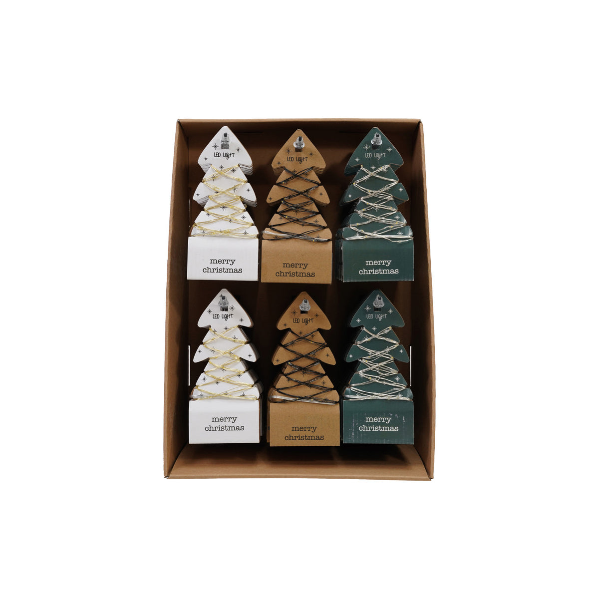 LED String Lights on Tree Display Cards, Asst., 118