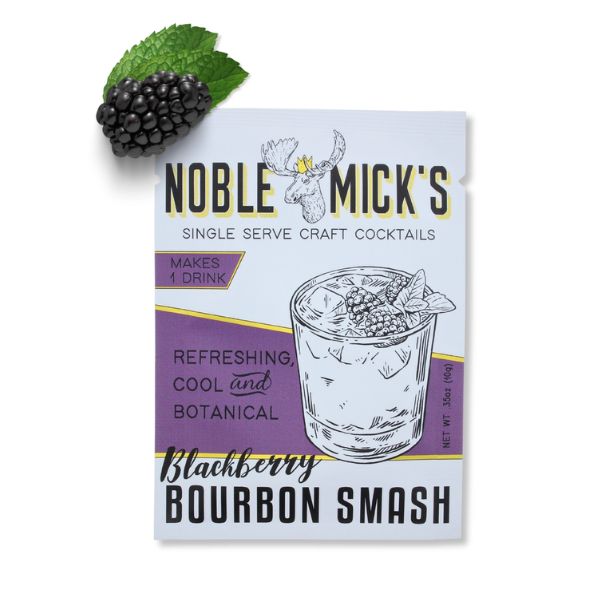 Noble Mick's Single Serve Craft Cocktail, Blackberry Bourbon Smash