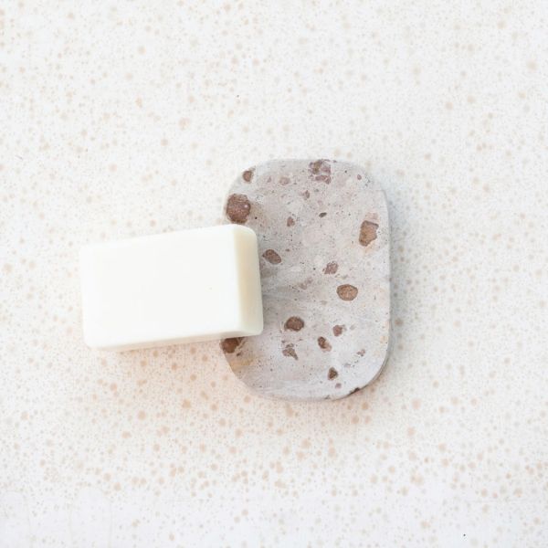 Buff Marble Soap Dish, 5 x 3.5 in