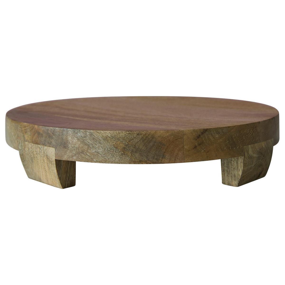 Mango Wood Footed Pedestal, 16