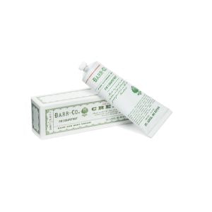 Barr & Co Fir & Grapefruit Hand & Body Cream, 3.4 oz. tube with vintage-style green and white packaging, perfect for gifting and home decor by Knotty and Board.