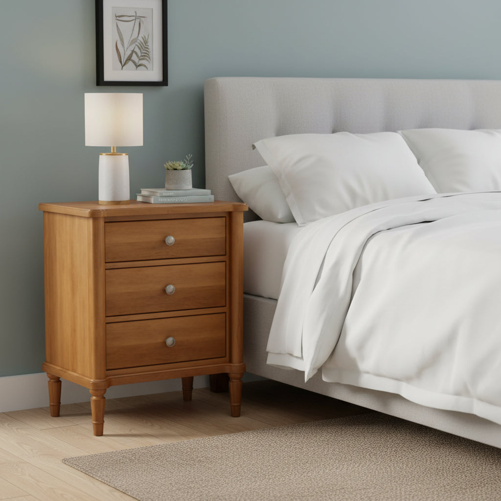 Highbury 3-Drawer Nightstand, Barley, 24.25 X 16.5 X 29.75