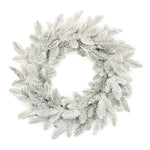 Flocked Pine Wreath, White, 24 in. 1