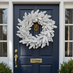 Flocked Pine Wreath, White, 24 in. 2